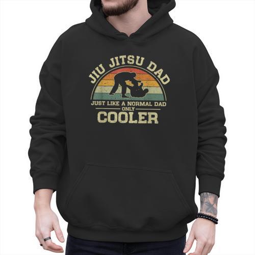 Vintage Jiu Jitsu Dad Just Like A Normal Dad Only Cooler Men Hoodie - Father's Day Fun