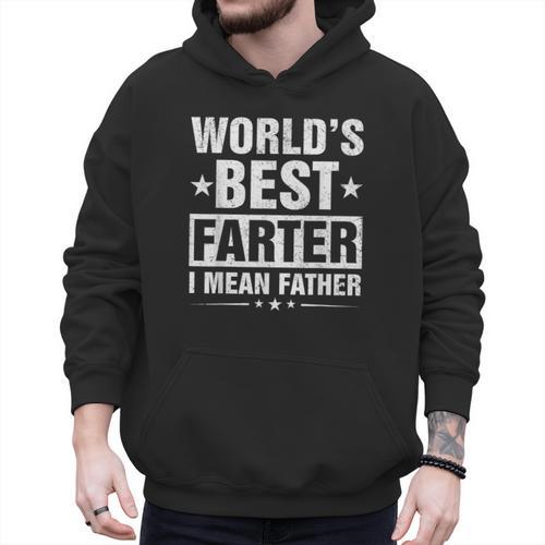 World's Best Farter I Mean Father Retro Father's Day Dad Men Hoodie - Father's Day Fun