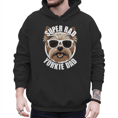 Yorkie Dad Father’s Day Yorkshire Terrier Dog Dad Men Hoodie - Father's Day Fun