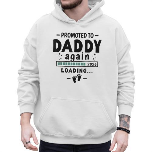 2nd Baby Announcement For Dad Promoted To Daddy Again 2026 Men Hoodie - Father's Day Fun