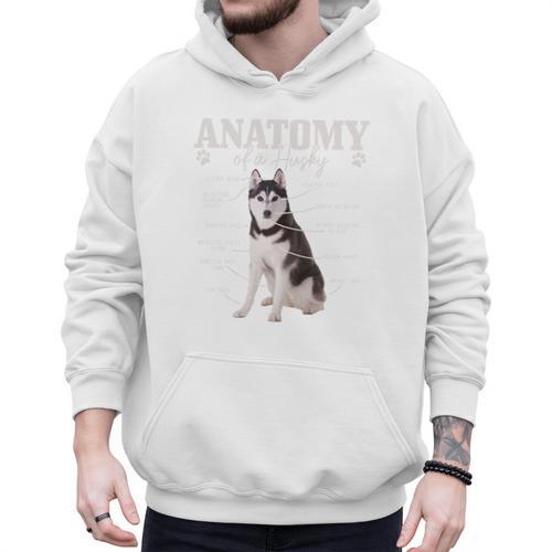 Anatomy Of A Siberian Husky Cute Dog Husky Mom Dad Men Hoodie - Father's Day Fun