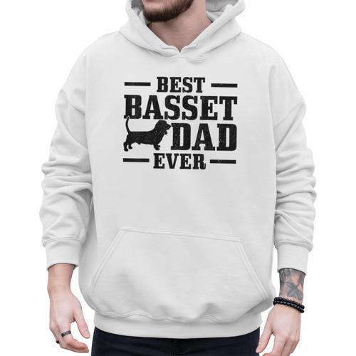 Basset Dad Dog Papa Basset Hound Men Men Hoodie - Father's Day Fun