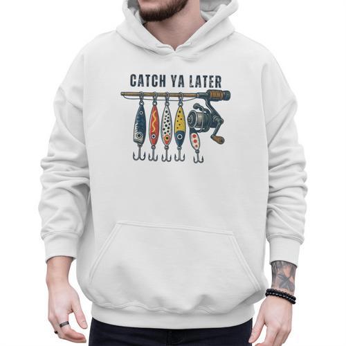 Catch Ya Later Vintage Fishing Lures Outdoor Dad Son Men Hoodie - Father's Day Fun