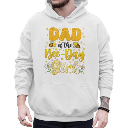 Dad Of The Bee Day Girl Flower Birthday Family Matching Men Hoodie - Father's Day Fun