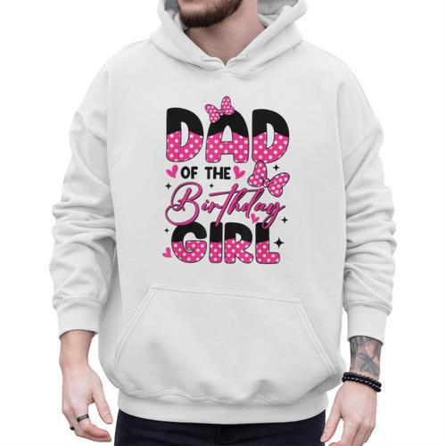 Dad Of The Birthday Girl Pink Family Birthday Girls Party Men Hoodie - Father's Day Fun