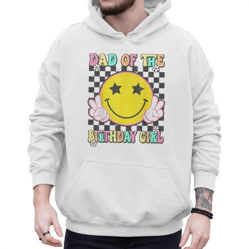 Dad Of The Birthday Girl Retro Family Matching Party Bday Men Hoodie - Father's Day Fun