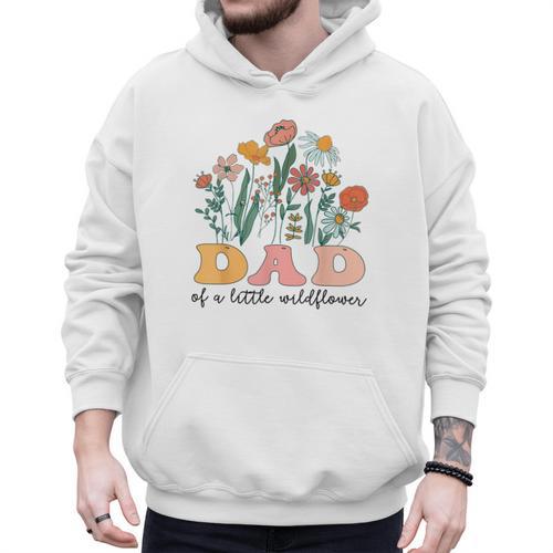 Dad Of The Little Wildflower Birthday Party Baby Shower Men Hoodie - Father's Day Fun