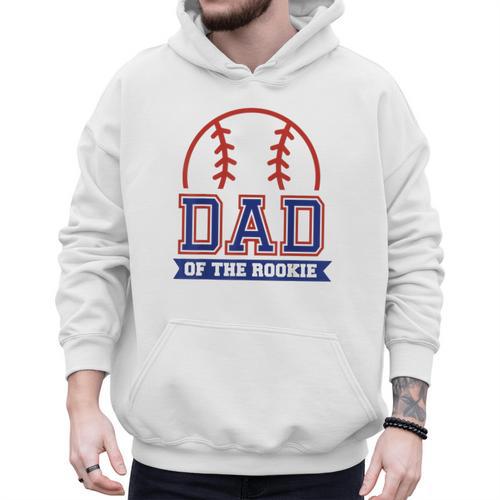 Dad Of Rookie 1st Birthday Baseball Theme Matching Party Men Hoodie - Father's Day Fun