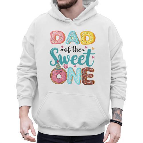 Dad Of The Sweet One 1st Birthday Girl Donut Party Men Hoodie - Father's Day Fun