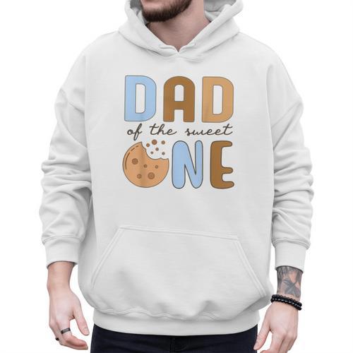 Dad Of The Sweet One Cookies And Milk 1st Birthday Party Men Hoodie - Father's Day Fun