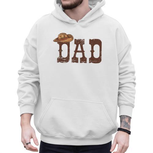 Dad Western Family Matching Birthday Cowboy Cowgirl Men Hoodie - Father's Day Fun