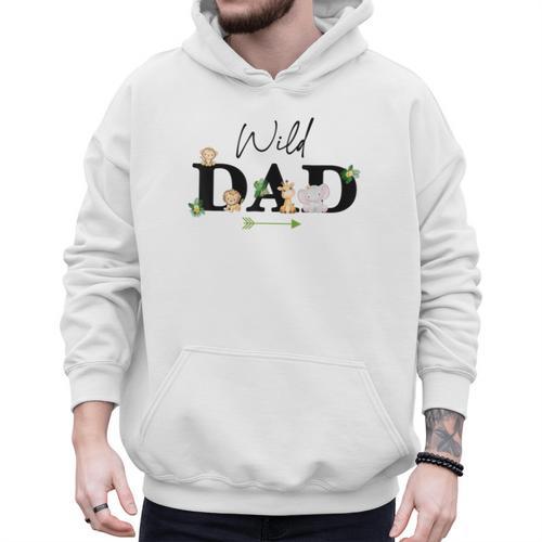 Dad Of The Wild One Zoo Birthday Safari Jungle Animal Men Hoodie - Father's Day Fun