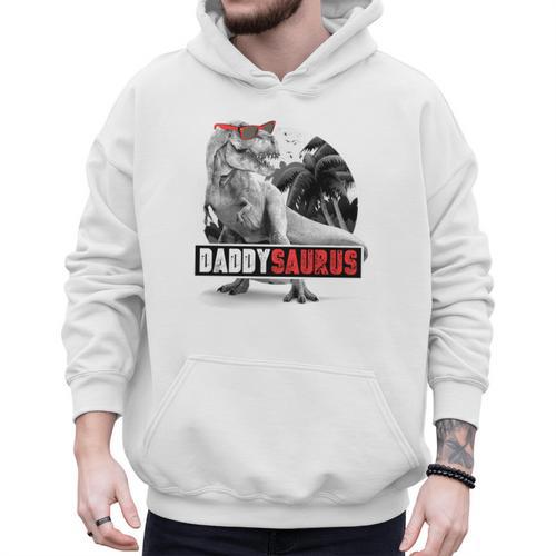 Daddysaurus T-Rex Dad Dinosaur Daddy Saurus Fathers Day Men Hoodie - Father's Day Fun
