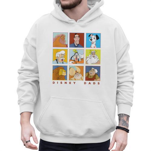 Disney Classic Father's Day Disney Dads Colorful Panels Men Hoodie - Father's Day Fun