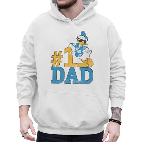 Disney Donald Duck Number One Dad Sunglasses Father's Day Men Hoodie - Father's Day Fun