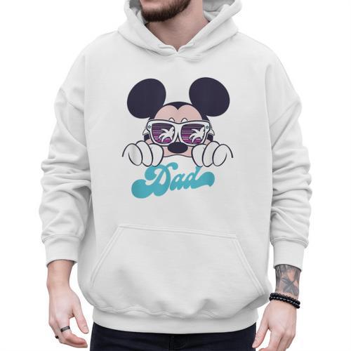 Disney Mickey And Friends Cool Mickey Summer Vibes Dad Logo Men Hoodie - Father's Day Fun