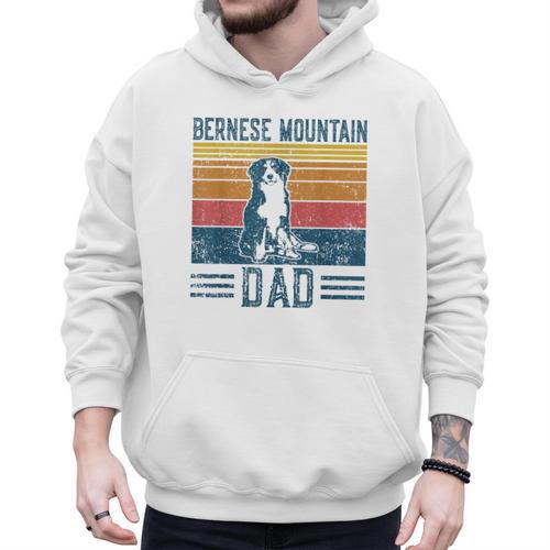 Dog Berner Dad Vintage Bernese Mountain Dad Men Hoodie - Father's Day Fun