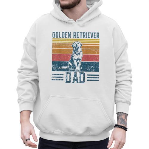 Dog Golden Dad Vintage Golden Retriever Dad Small Men Hoodie - Father's Day Fun