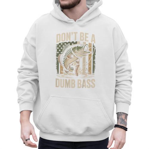Don't Be A Dumb Bass Fish Camo American Flag Dad Jokes Men Hoodie - Father's Day Fun