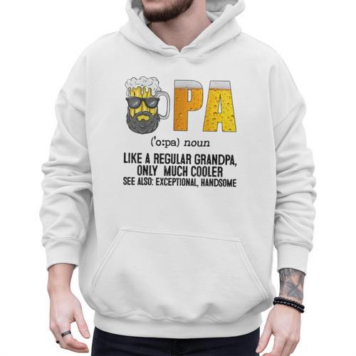 Drinking Opa Like A Regular Grandpa Much Cooler Beer Dad Men Hoodie - Father's Day Fun