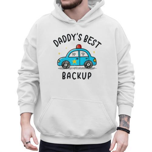 Father Son Daughter Daddy's Best Backup Father's Day Toddler Men Hoodie - Father's Day Fun