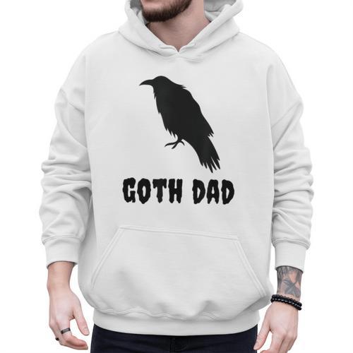 Goth Dad Gothic Bird Crow Emo Father's Day Men Hoodie - Father's Day Fun