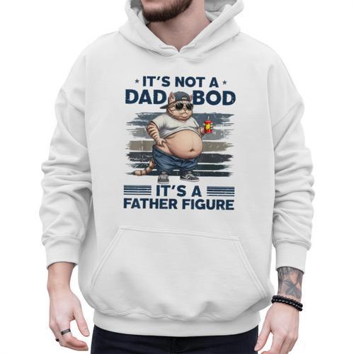 It's Not A Dad Bod It's Father Figure Fat Cat Vintage Men Hoodie - Father's Day Fun