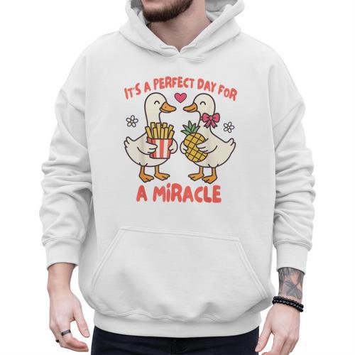 IVF Mom Dad Embryo Transfer Day It's A Day For A Miracle Men Hoodie - Father's Day Fun