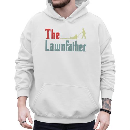 Lawn Mowing Lawnfather Dad Lawn Mower Gardening Men Hoodie - Father's Day Fun