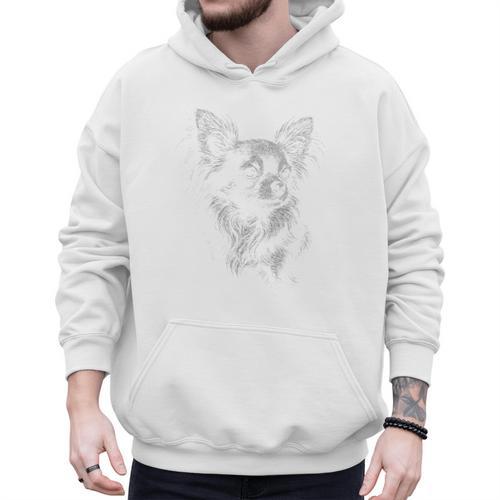 Long Haired Chihuahua Dog For Men Women Dog Mom Dad Men Hoodie - Father's Day Fun