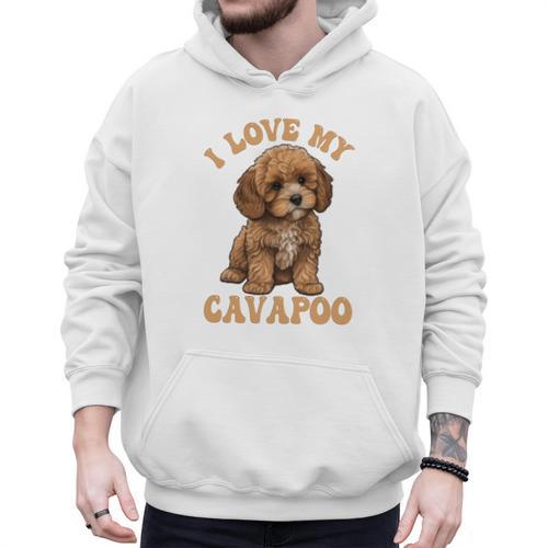 I Love My Cavapoo For Mom Dad Kids Men Hoodie - Father's Day Fun