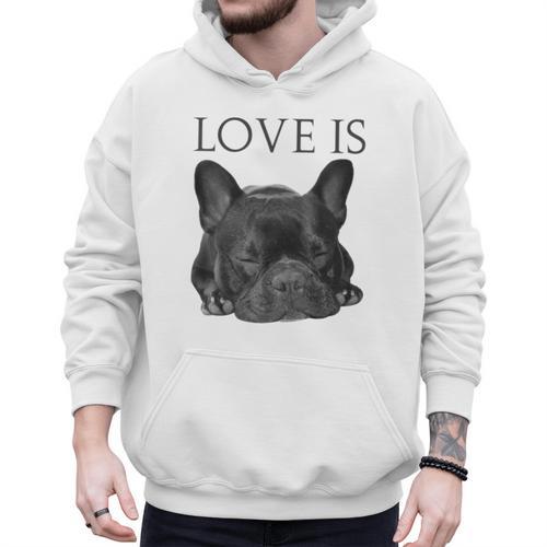 Love Is French Bulldog Shirt Frenchie Lover Tee Dog Mom Dad Men Hoodie - Father's Day Fun