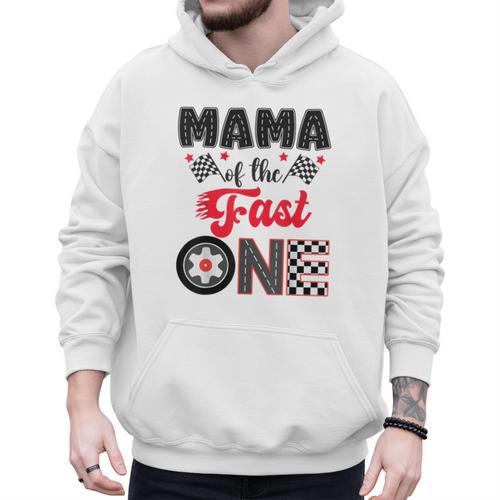 Mama Of The Fast One Car Racing Dad 1St Birthday Boy Men Hoodie - Father's Day Fun