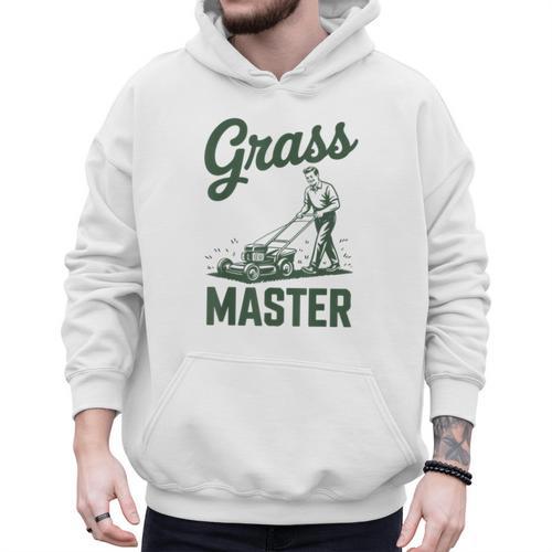 Push Lawn Mower Legend Grass Master Dad Mowing Men Hoodie - Father's Day Fun