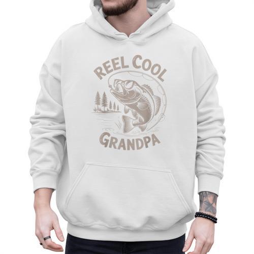Reel Cool Great Grandpa Step Dad Fishing Father Day Men Hoodie - Father's Day Fun