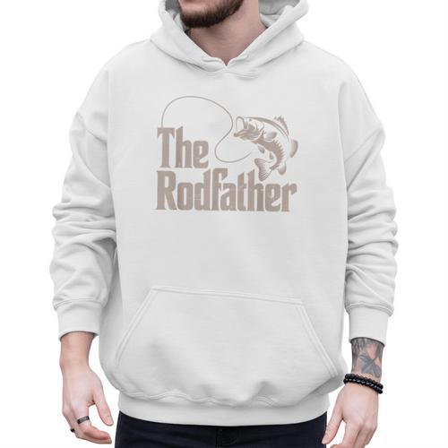 Rodfather Bass Fish Dad Joke Fishing Daughter Son Men Hoodie - Father's Day Fun