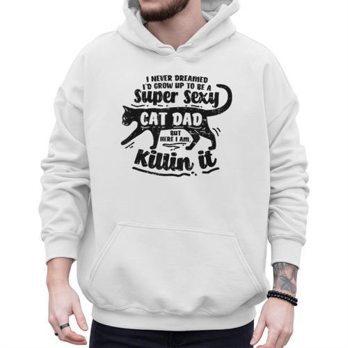 Sexy Cat Dad Father Catfather Kitten Kitty Men Hoodie - Father's Day Fun