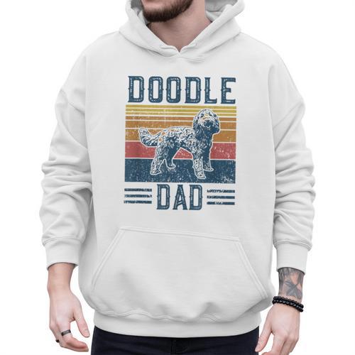 Vintage Doodle Dad Aussie Doodle & Goldendoodle Men Hoodie - Father's Day Fun