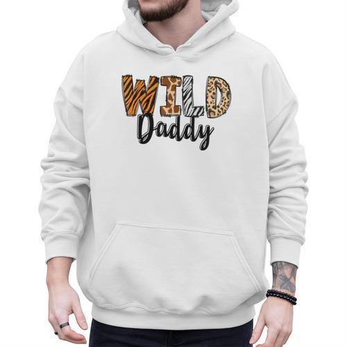 Wild Daddy Zoo Born Two Be Wild B-Day Safari Jungle Animal Men Hoodie - Father's Day Fun