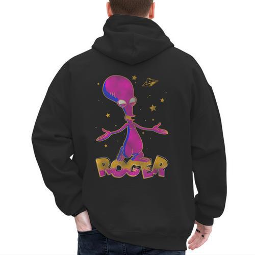American Dad Outer Space Roger Cartoon Men's Hoodie Back Print - Father's Day Fun