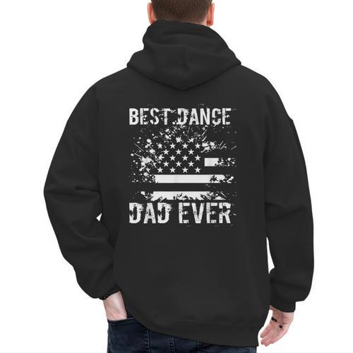 Best Dance Dad Ever Dancer Father Men's Hoodie Back Print - Father's Day Fun