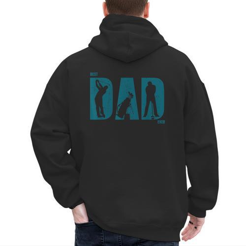 Best Golf Dad Ever T Shirt Golf Dad Shirt Men's Hoodie Back Print - Father's Day Fun