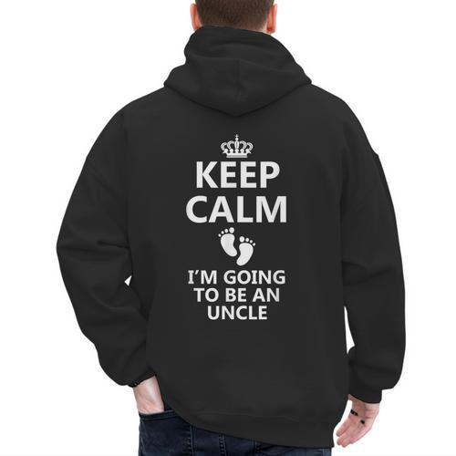 Best Uncle Art For Men Dad Pregnancy Reveal New Uncle To Be Men's Hoodie Back Print - Father's Day Fun