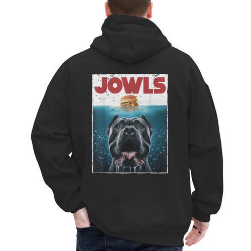 Cane Corso Jowls Top Drool Burger Dog Mom Dog Dad Men's Hoodie Back Print - Father's Day Fun
