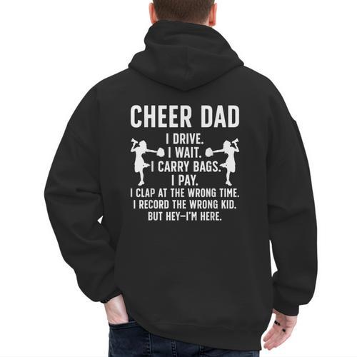 Cheer Dad Cheerleading Dad Of A Cheerleader Father Men's Hoodie Back Print - Father's Day Fun