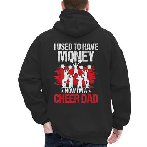 Cheer Dad Cheerleading Fathers Day Men's Hoodie Back Print - Father's Day Fun