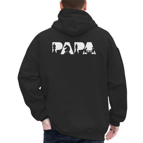 Chess Father Dad Chess Father T-Shirt Men's Hoodie Back Print - Father's Day Fun