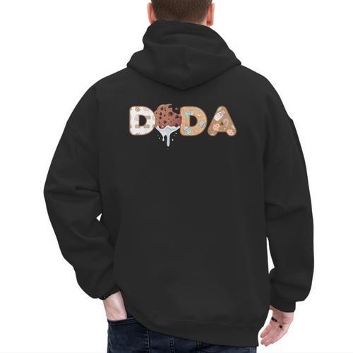 Cookies Dada 1st Birthday Milk Party Family Matching Men's Hoodie Back Print - Father's Day Fun