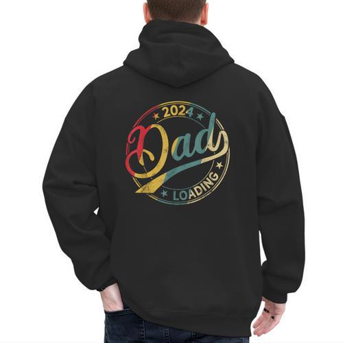 Dad 2024 Loading Men's Hoodie Back Print - Father's Day Fun