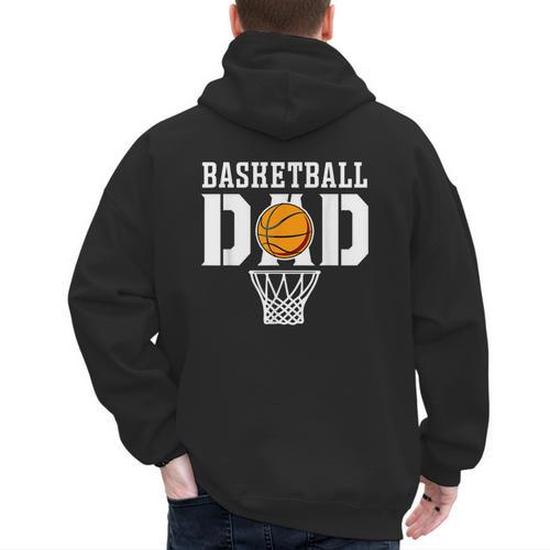 Dad Basketball Apparel Basketball Dad Men's Hoodie Back Print - Father's Day Fun